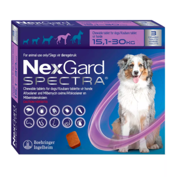 Nexgard Spectra Large Dog Chewable Tick & Flea Tablet - 15.1 - 30 kg
