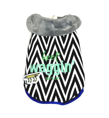 Dog's Life Keep Waggin Winter Dog Cape Black