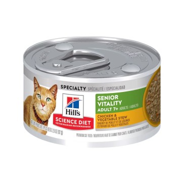 Hill's Science Plan Senior Vitality Adult 7+ Stew Wet Cat Food - 82g