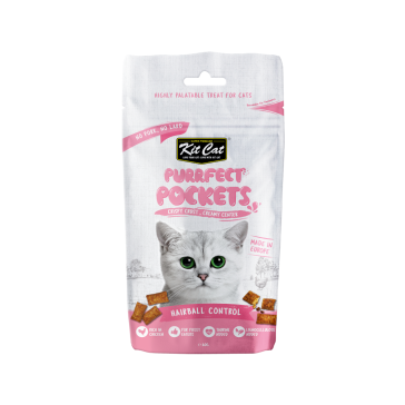 Kit Cat Purrfect Pockets Hairball Control Chicken Cat Treats-60g