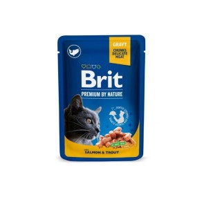 Brit Premium Salmon & Trout Cat Wet Food Pouches-100g